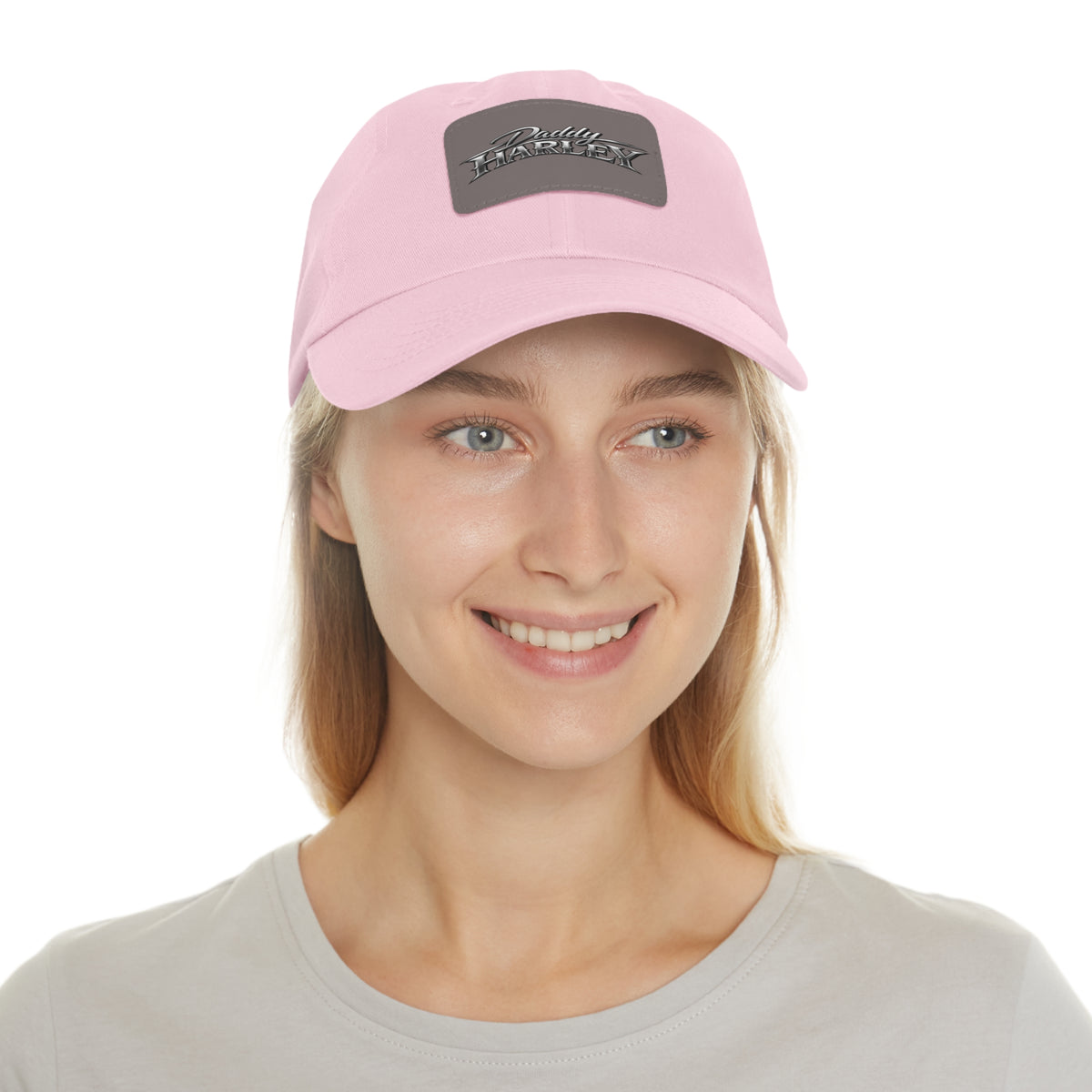 Daddy Harley Leather Patch Dad Hat — Vintage Motorcycle Baseball Cap