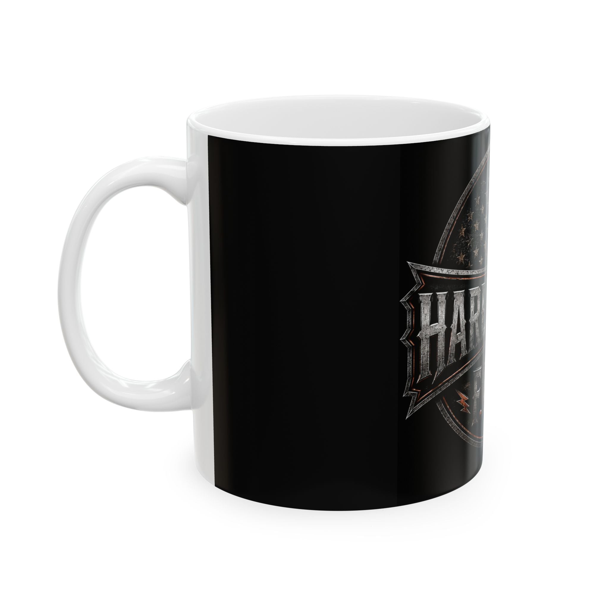Harley Metal Flag Ceramic Mug – American Biker F.A.F.O. Coffee Cup (11oz/15oz)