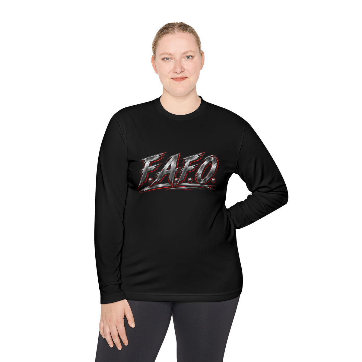 Long Sleeve Tee — 'F.A.Q.' Front / 'Team Harded' Back Graphic
