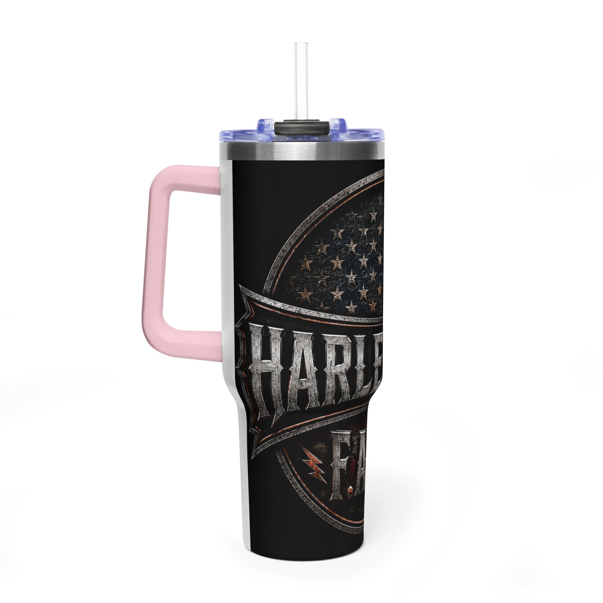 40oz Harley MF Veteran American Flag Vacuum Tumbler
