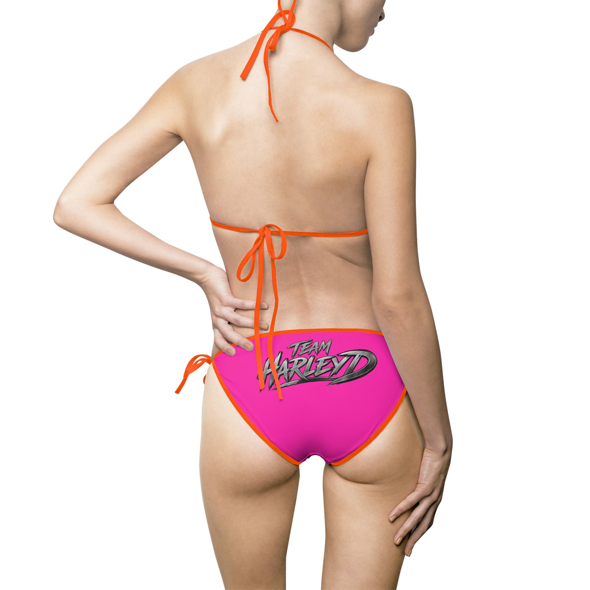 Pink Bikini Swimsuit with 'Have Fun' Graphic