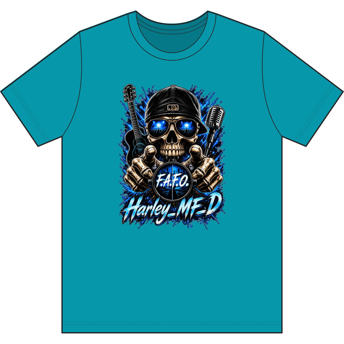 Harley MFD Skull Tee — FAFO Biker Graphic T-Shirt