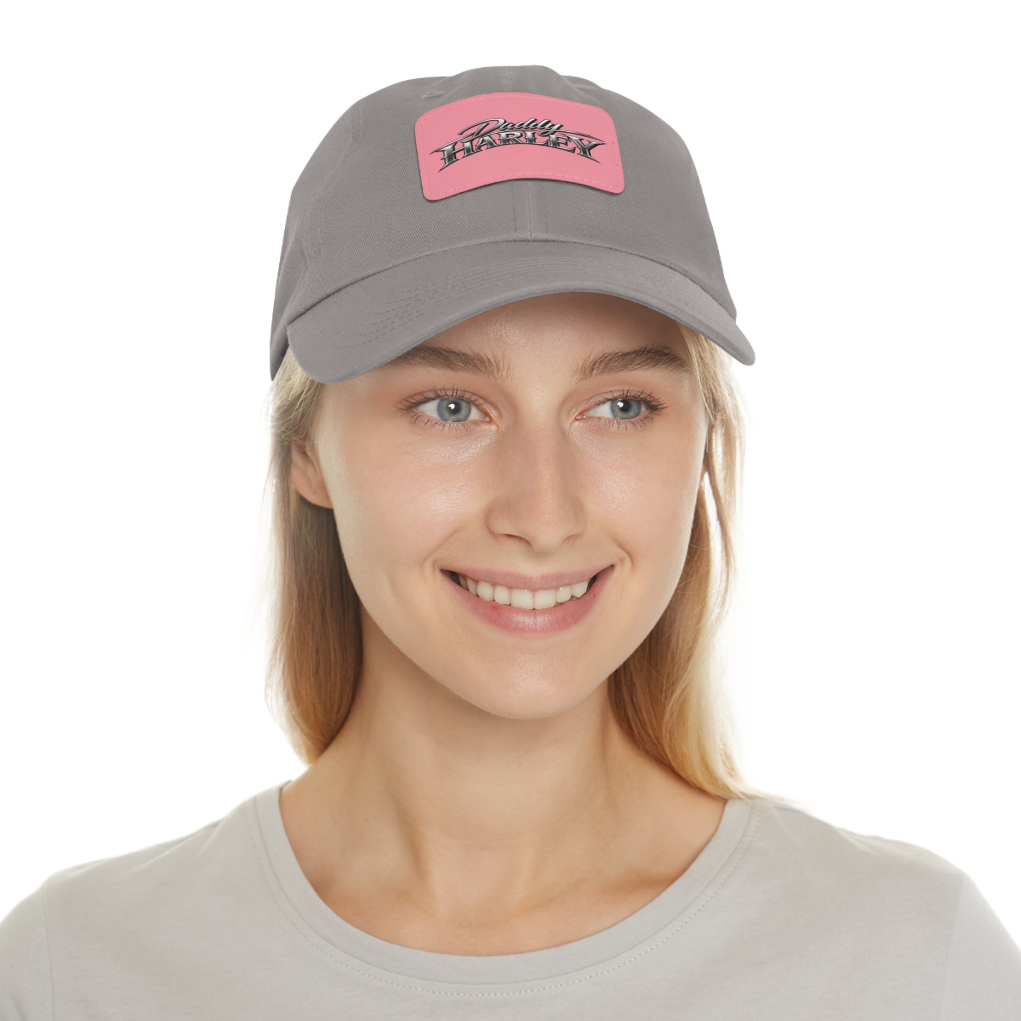 Daddy Harley Leather Patch Dad Hat — Vintage Motorcycle Baseball Cap