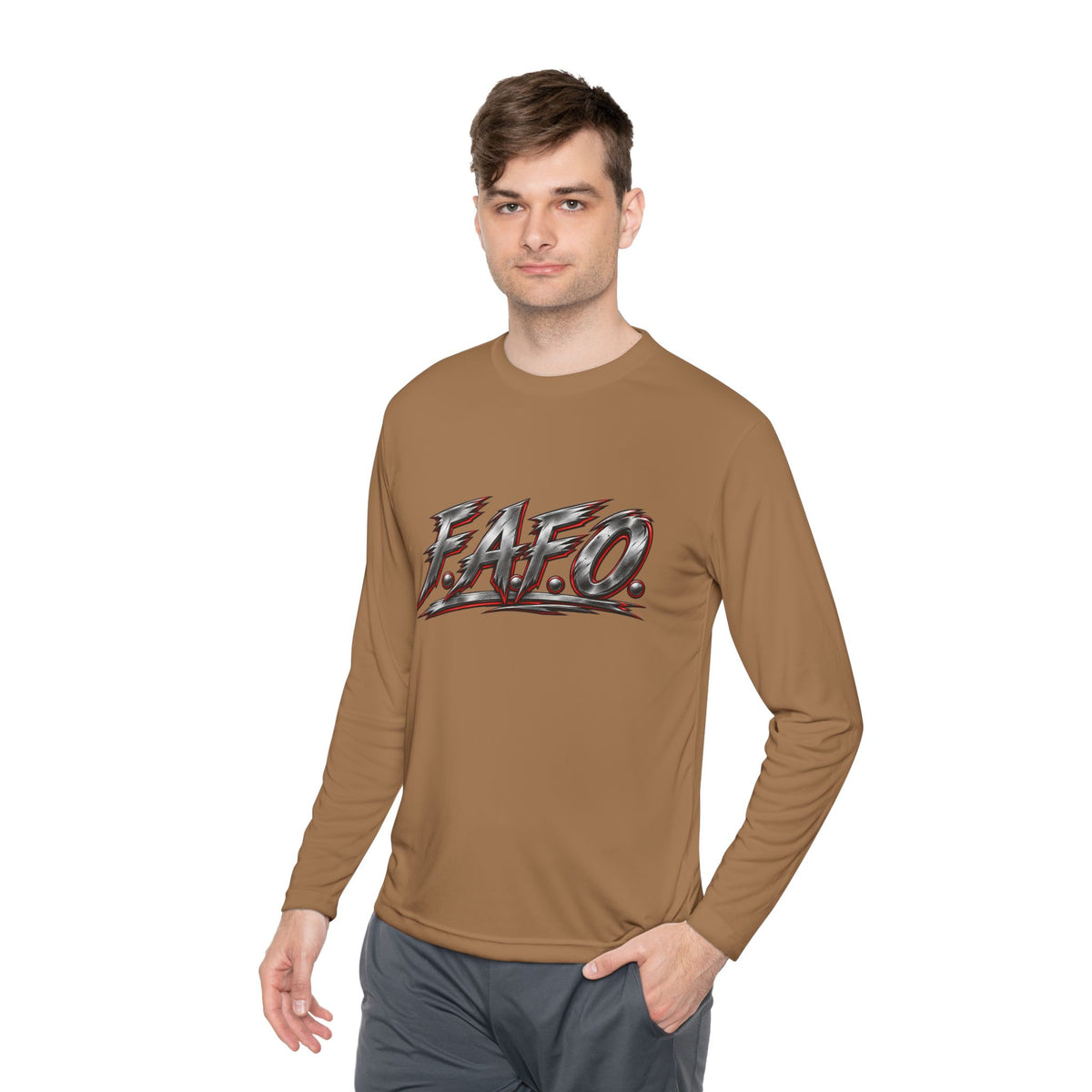 Long Sleeve Tee — 'F.A.Q.' Front / 'Team Harded' Back Graphic