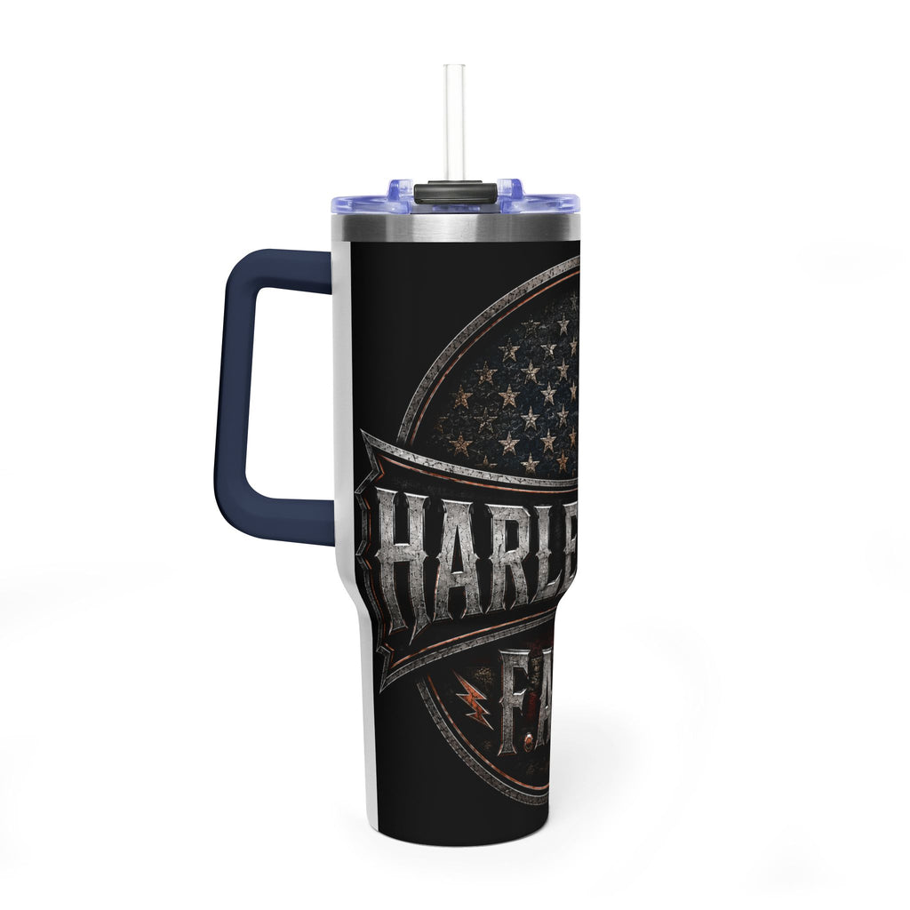 40oz Harley MF Veteran American Flag Vacuum Tumbler