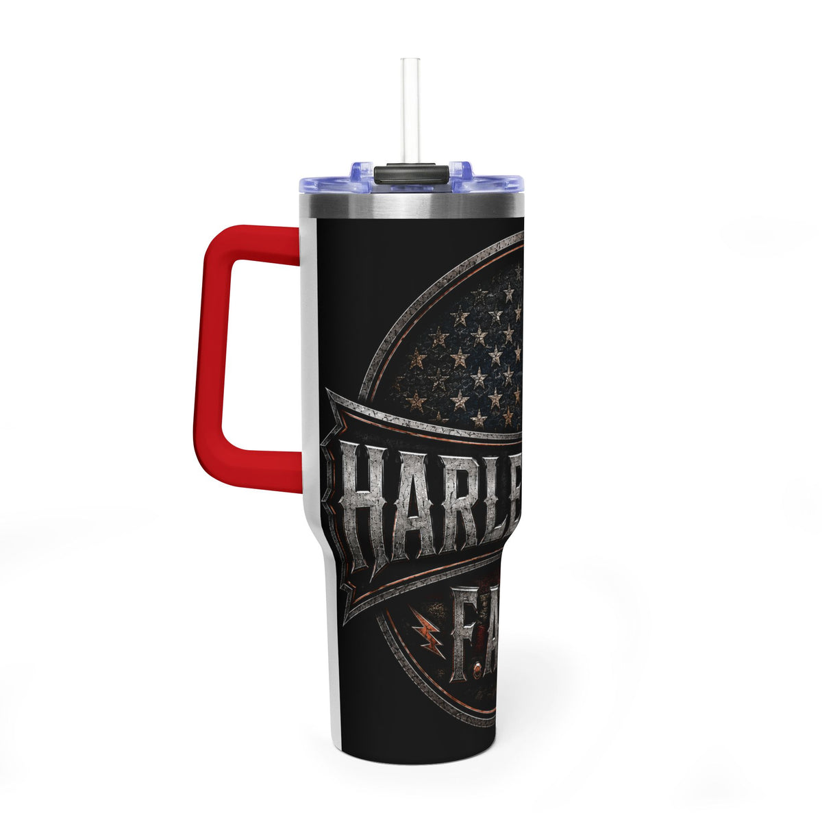 40oz Harley MF Veteran American Flag Vacuum Tumbler