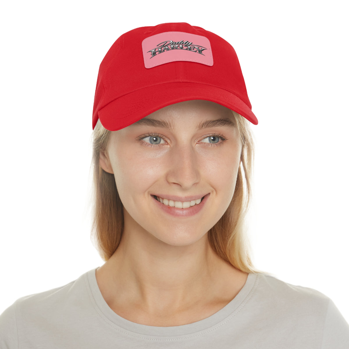 Daddy Harley Leather Patch Dad Hat — Vintage Motorcycle Baseball Cap