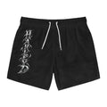 Harleyd Gothic Swim Trunks - Black Vertical Script