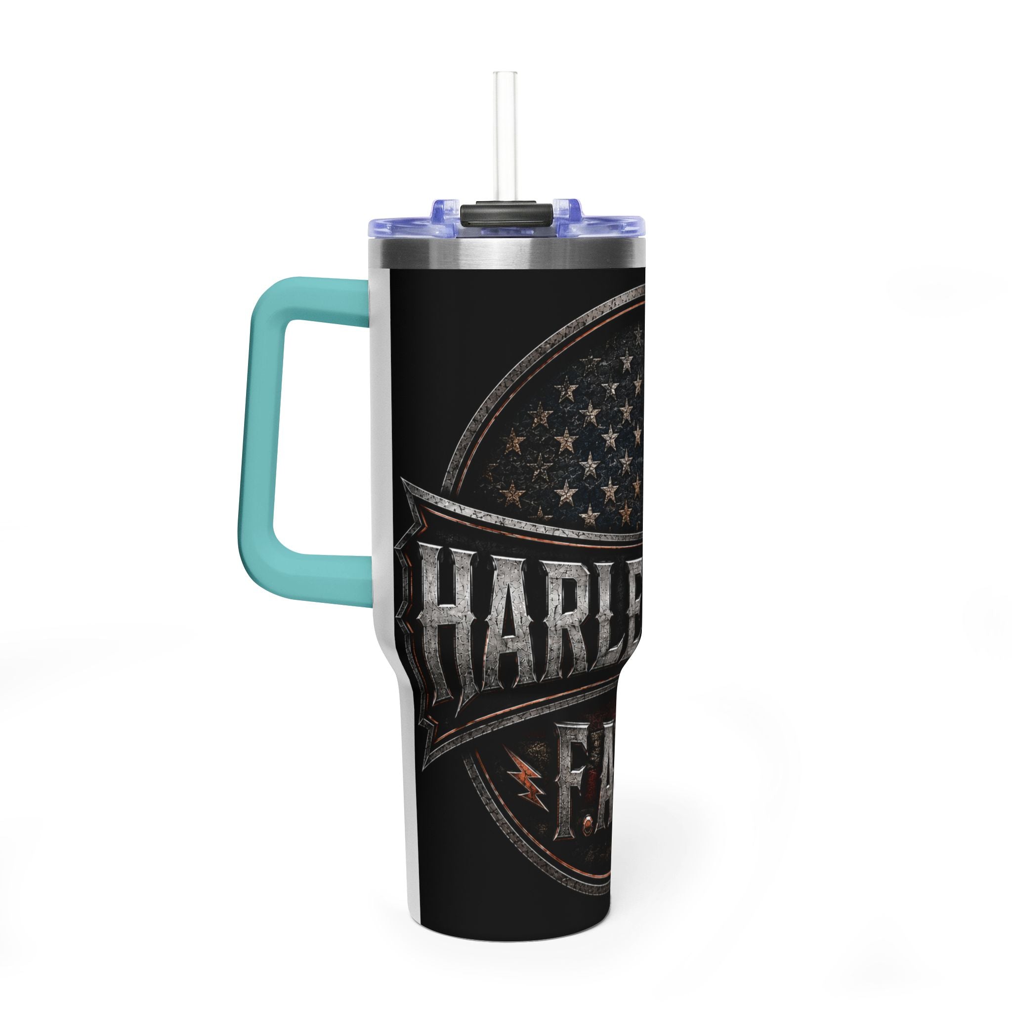 40oz Harley MF Veteran American Flag Vacuum Tumbler