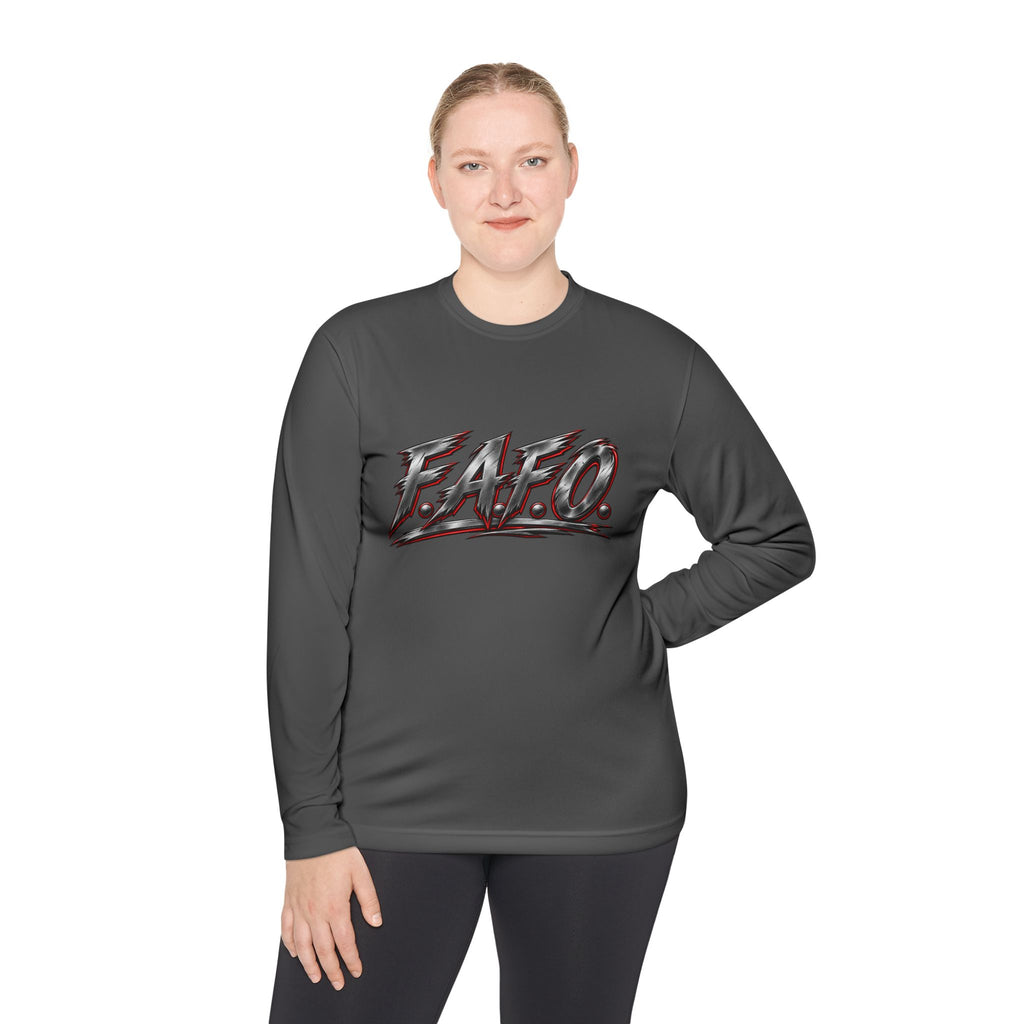 Long Sleeve Tee — 'F.A.Q.' Front / 'Team Harded' Back Graphic
