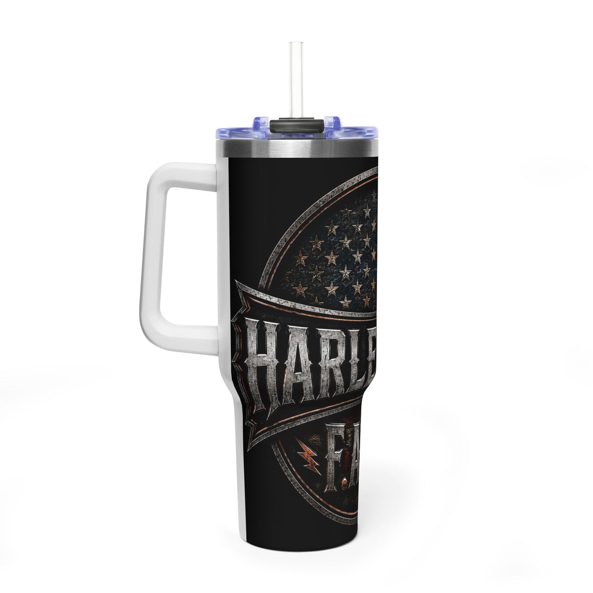 40oz Harley MF Veteran American Flag Vacuum Tumbler