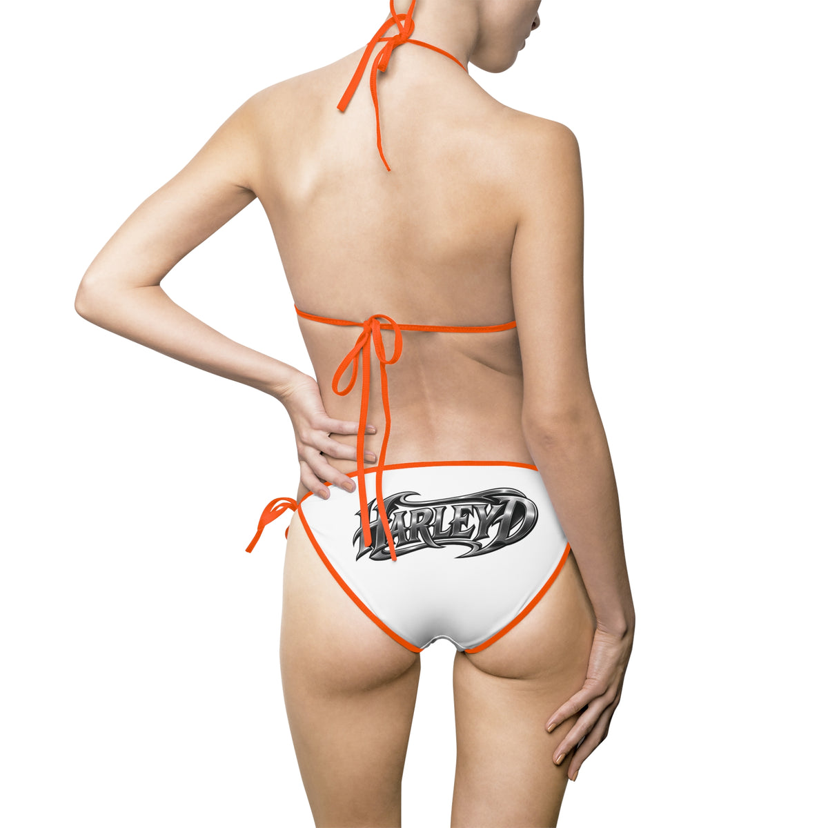 Graffiti Script Bikini Swimsuit - Women's Tie-Side Two-Piece