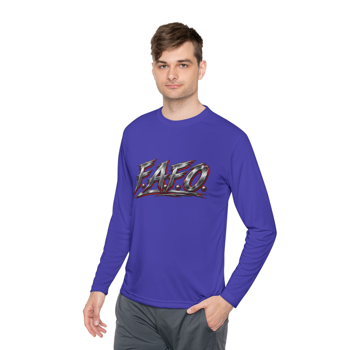 Long Sleeve Tee — 'F.A.Q.' Front / 'Team Harded' Back Graphic