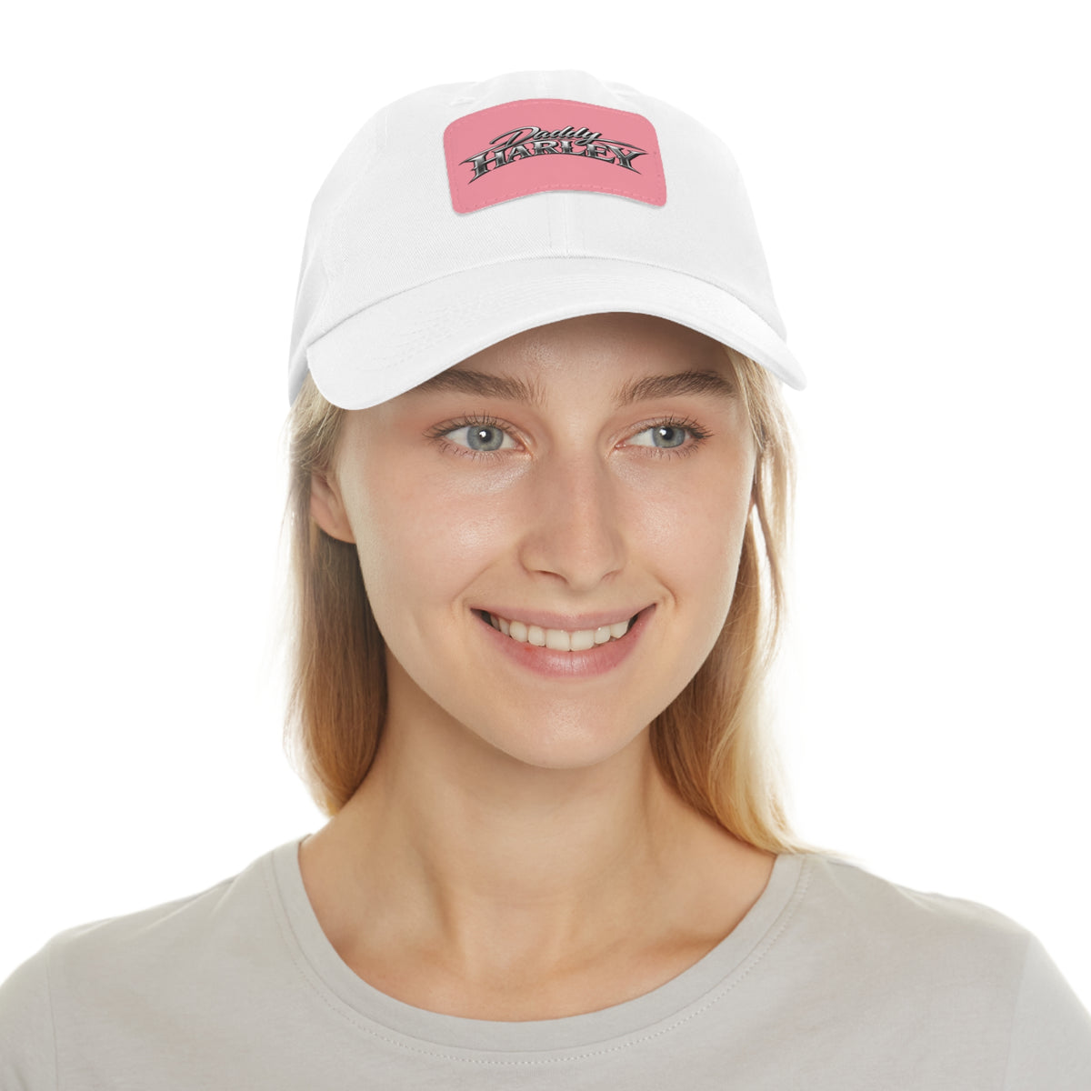 Daddy Harley Leather Patch Dad Hat — Vintage Motorcycle Baseball Cap