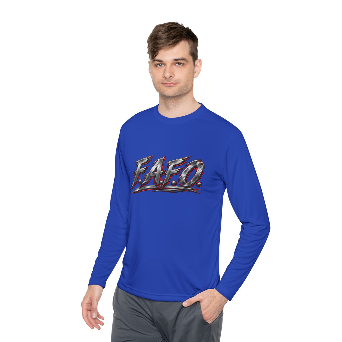 Long Sleeve Tee — 'F.A.Q.' Front / 'Team Harded' Back Graphic