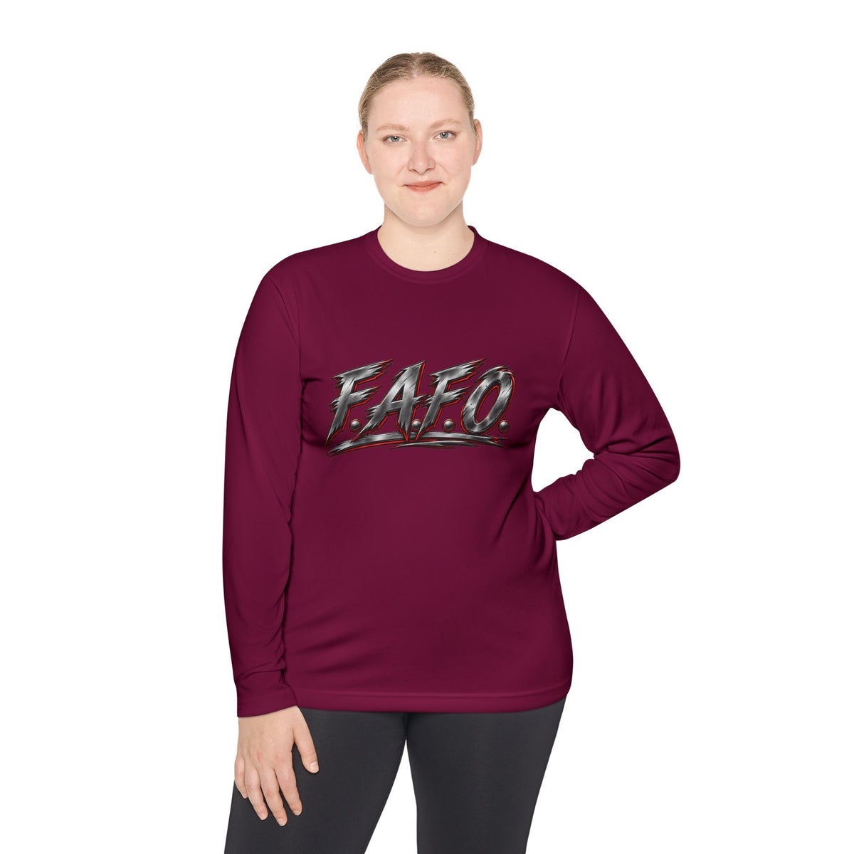 Long Sleeve Tee — 'F.A.Q.' Front / 'Team Harded' Back Graphic