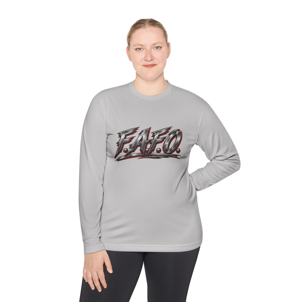 Long Sleeve Tee — 'F.A.Q.' Front / 'Team Harded' Back Graphic
