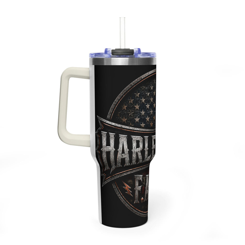 40oz Harley MF Veteran American Flag Vacuum Tumbler