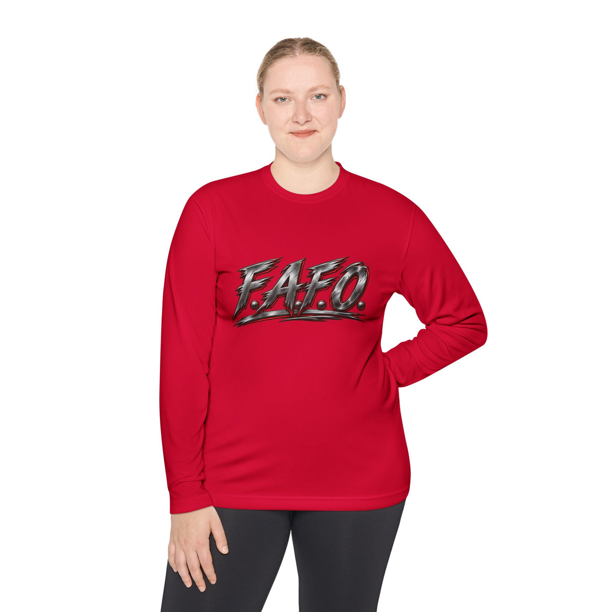 Long Sleeve Tee — 'F.A.Q.' Front / 'Team Harded' Back Graphic