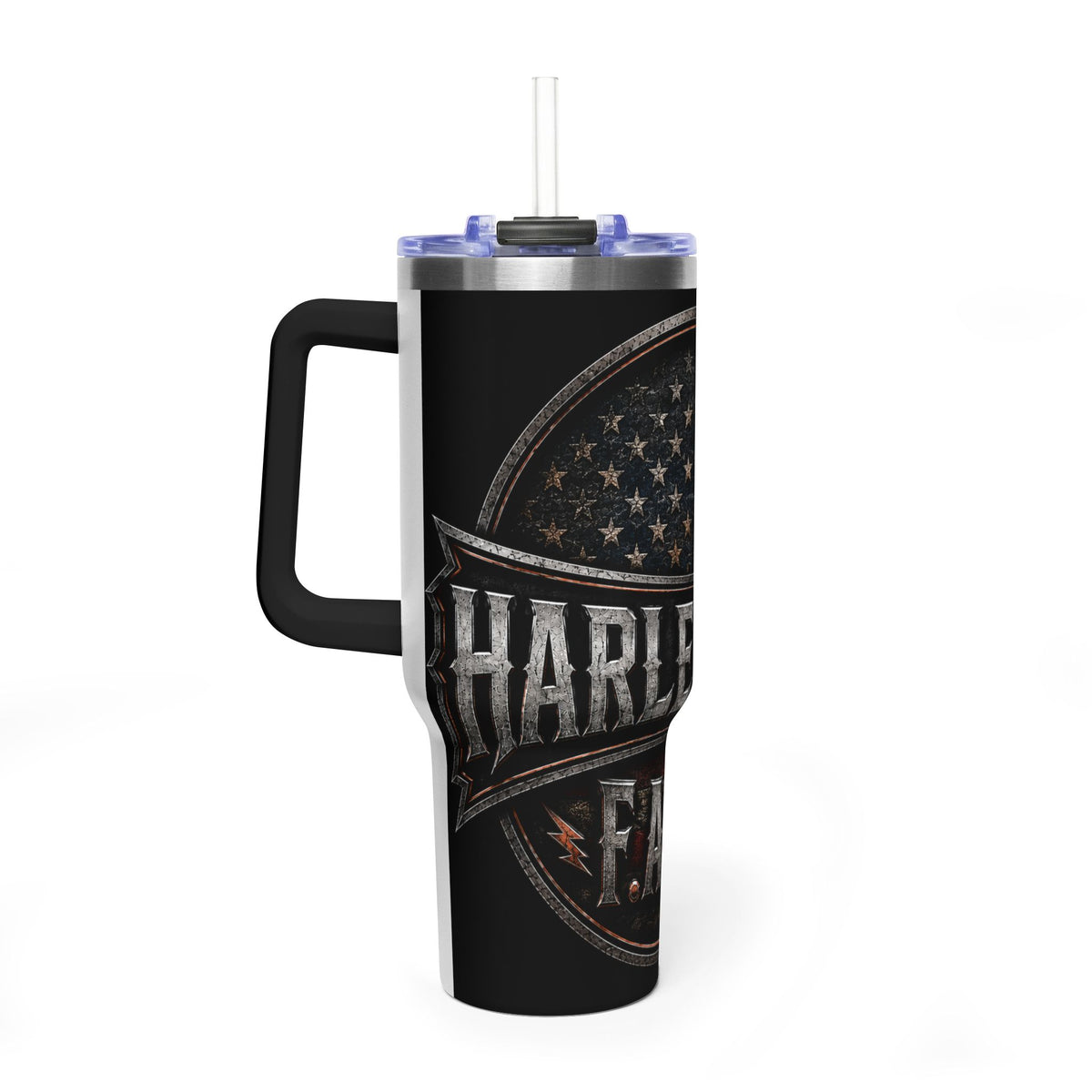 40oz Harley MF Veteran American Flag Vacuum Tumbler