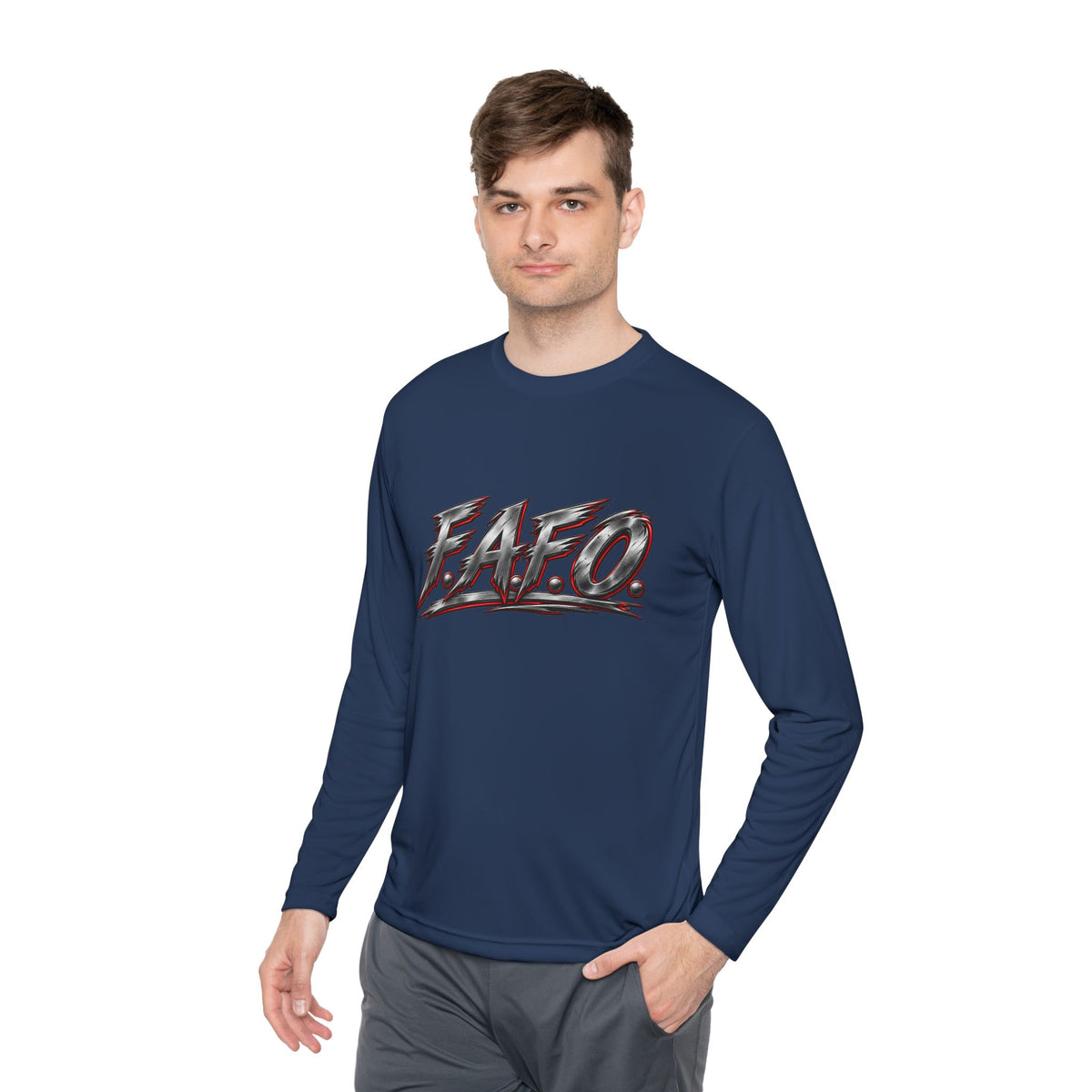 Long Sleeve Tee — 'F.A.Q.' Front / 'Team Harded' Back Graphic