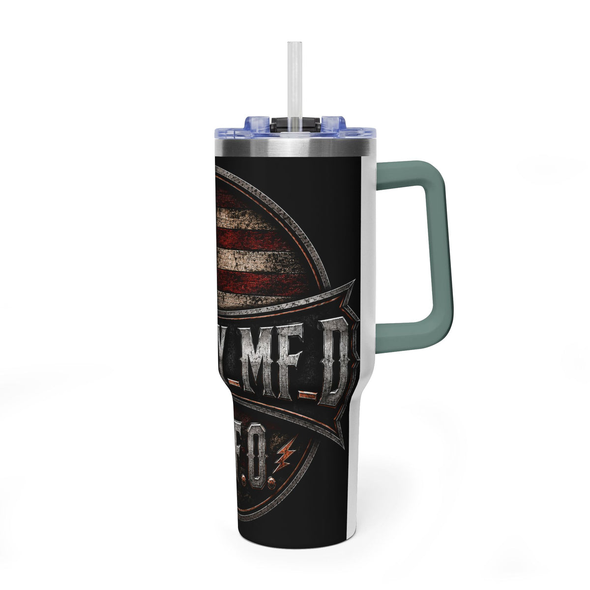 40oz Harley MF Veteran American Flag Vacuum Tumbler