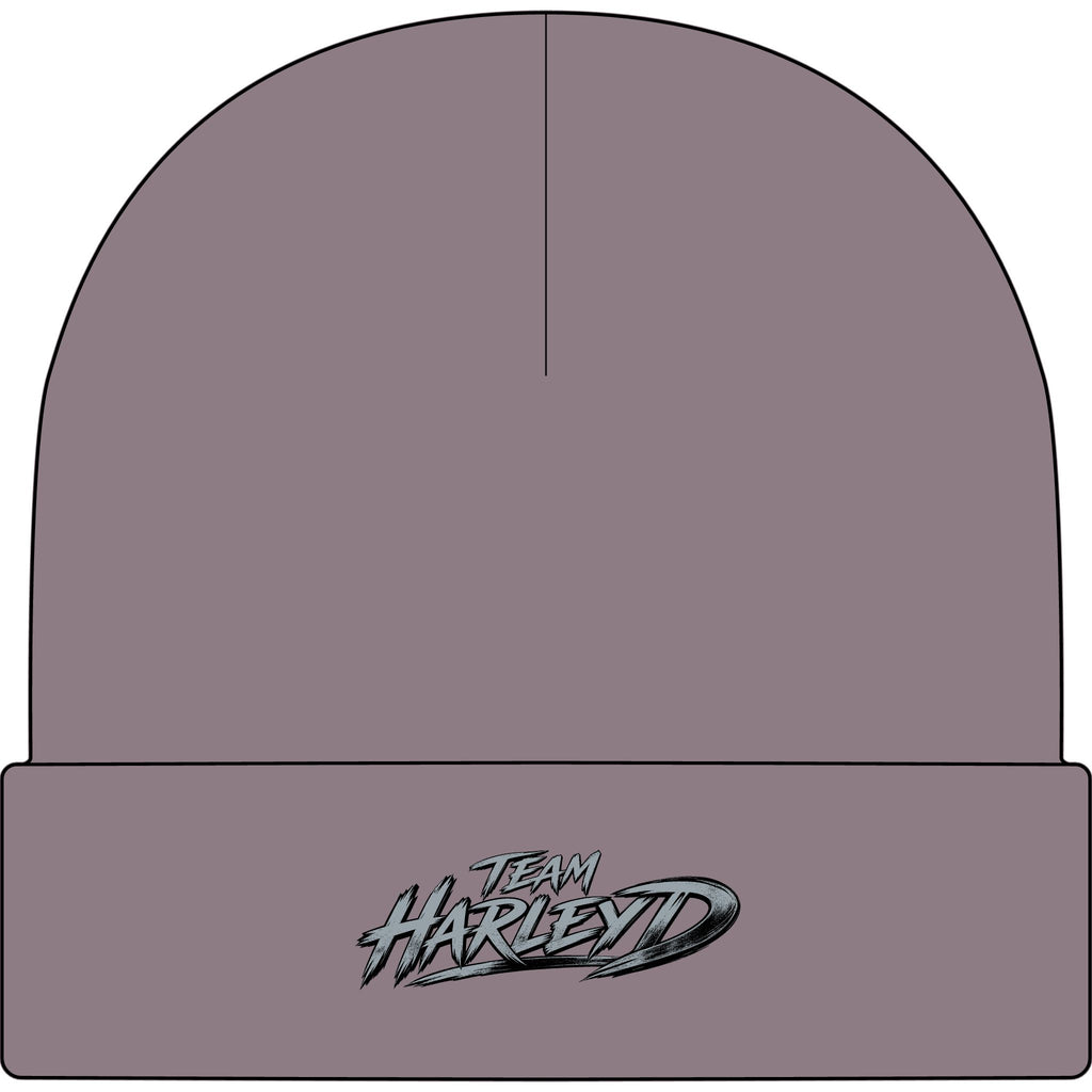 Team Harley D Cuff Beanie — Embroidered Logo Knit Hat