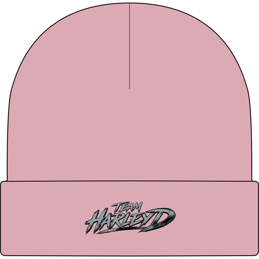 Team Harley D Cuff Beanie — Embroidered Logo Knit Hat