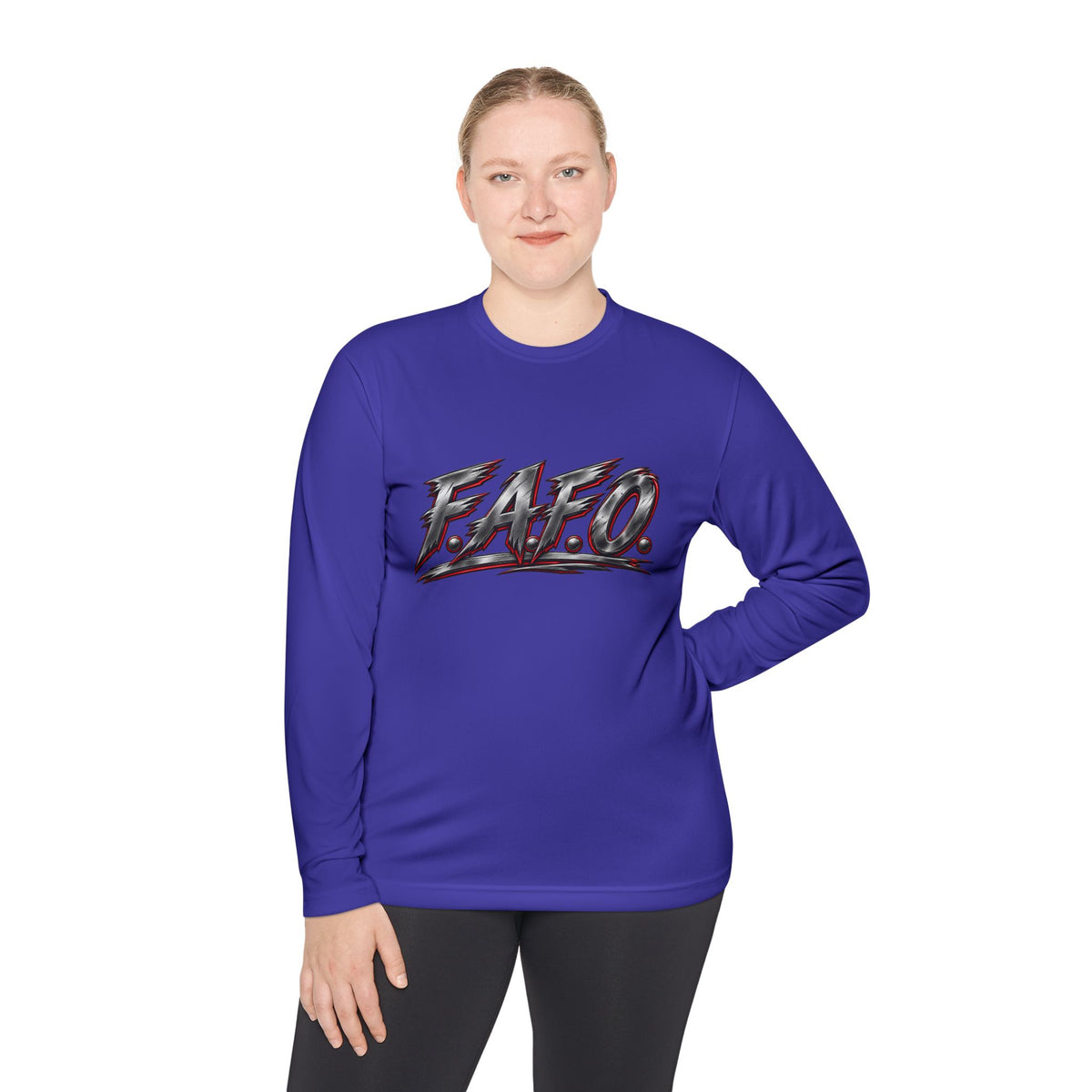 Long Sleeve Tee — 'F.A.Q.' Front / 'Team Harded' Back Graphic
