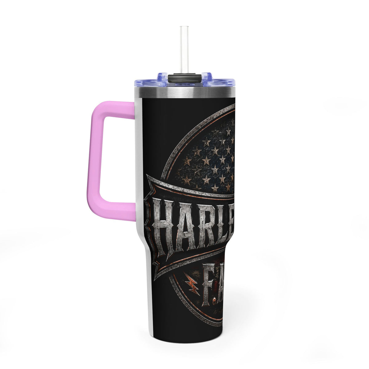 40oz Harley MF Veteran American Flag Vacuum Tumbler