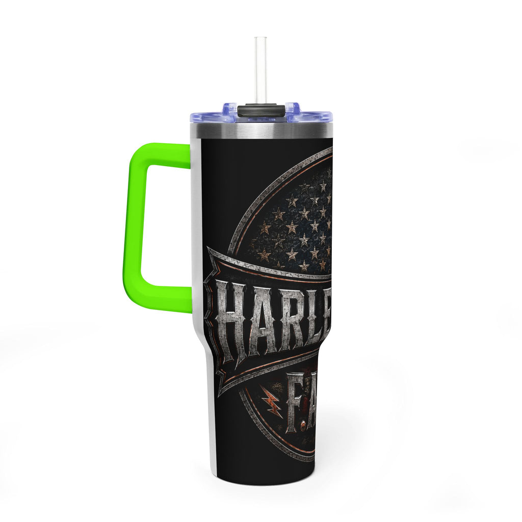 40oz Harley MF Veteran American Flag Vacuum Tumbler
