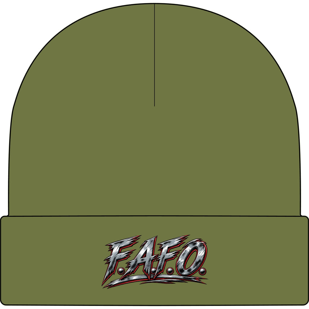 FAFO Cuff Beanie — Streetwear Embroidered Knit Hat