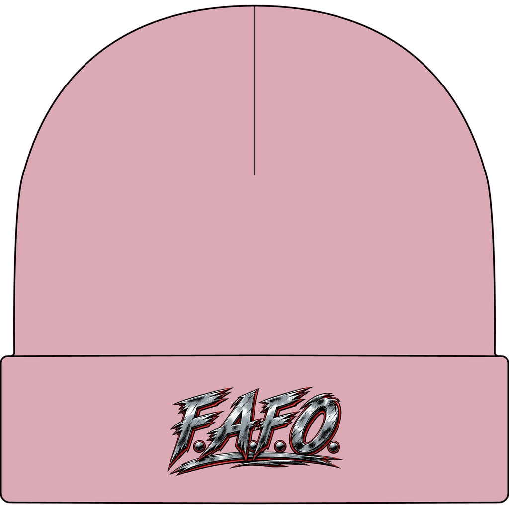 FAFO Cuff Beanie — Streetwear Embroidered Knit Hat