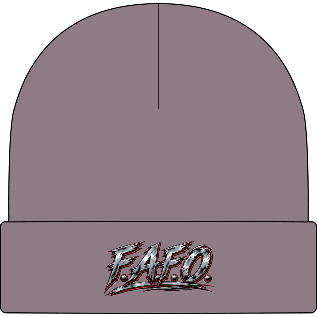 FAFO Cuff Beanie — Streetwear Embroidered Knit Hat