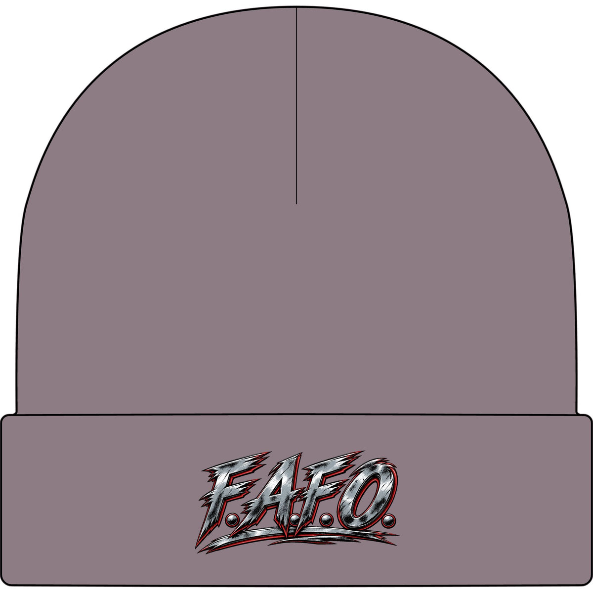 FAFO Cuff Beanie — Streetwear Embroidered Knit Hat