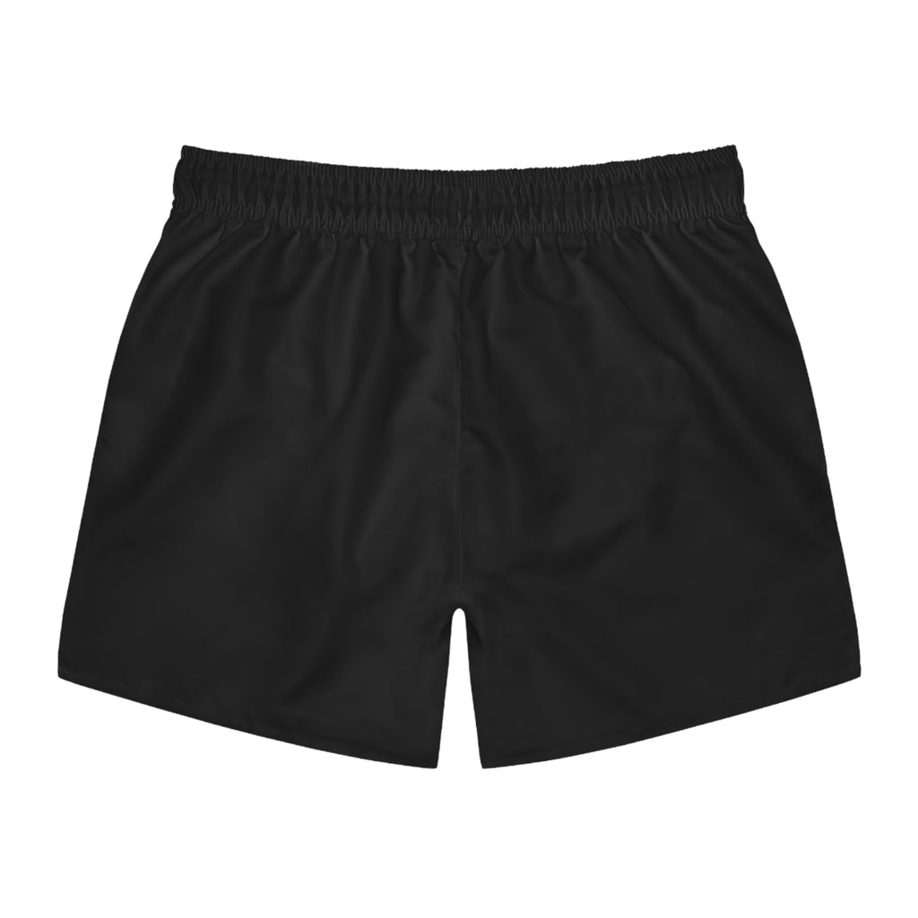 Harleyd Gothic Swim Trunks - Black Vertical Script