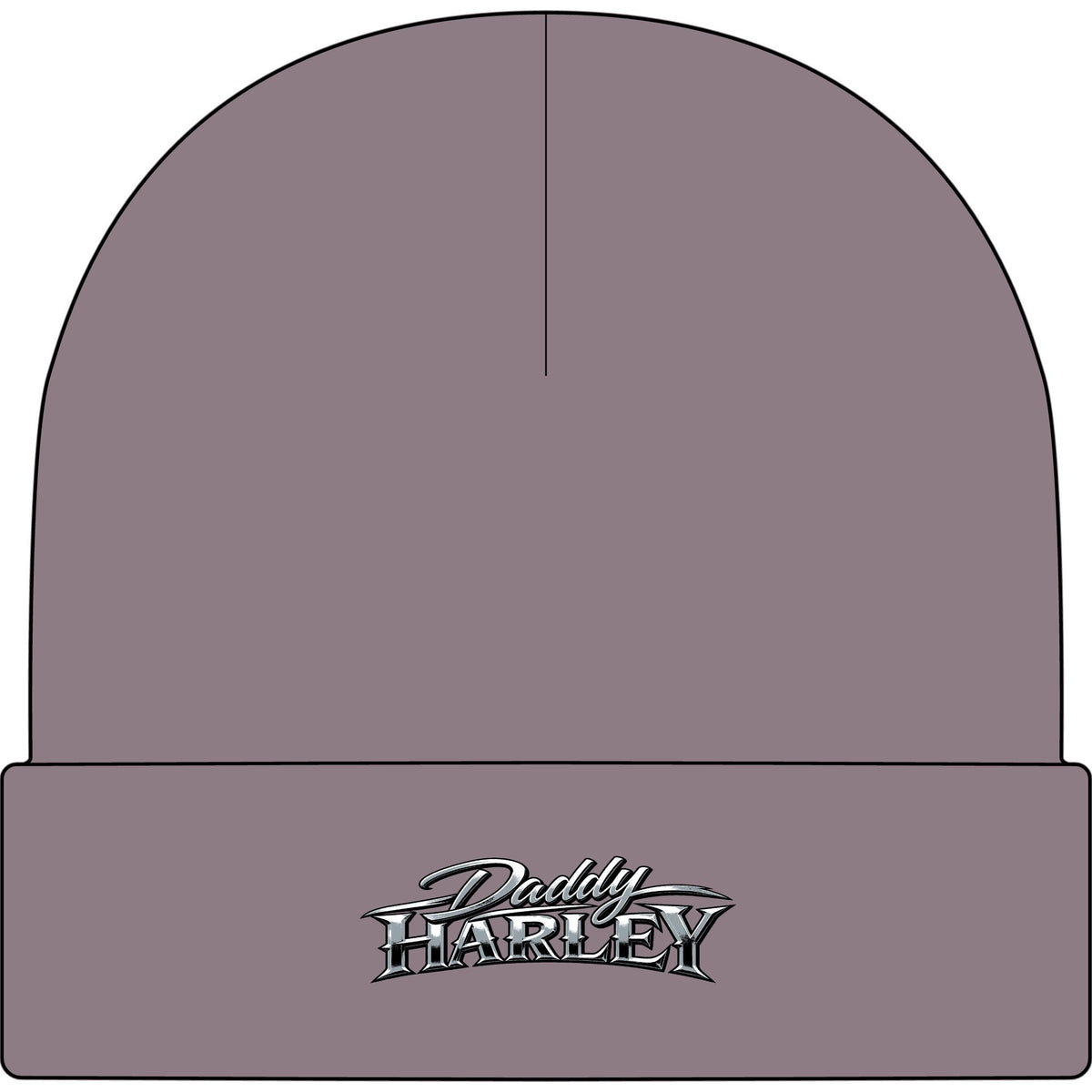 Daddy Harley Cuff Beanie — Embroidered Motorcycle Logo Beanie
