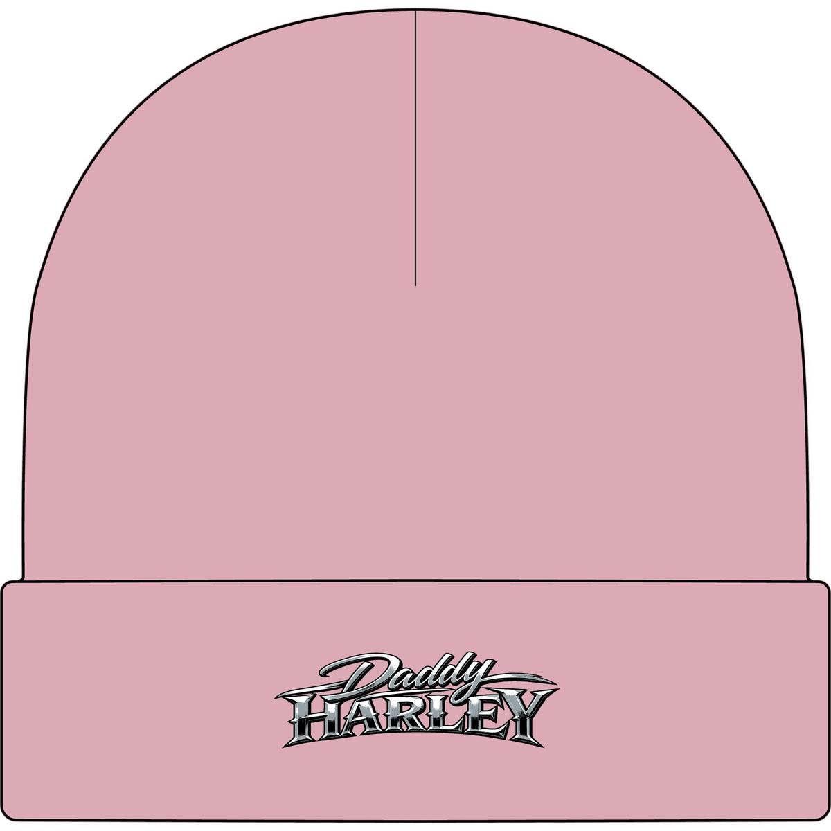 Daddy Harley Cuff Beanie — Embroidered Motorcycle Logo Beanie