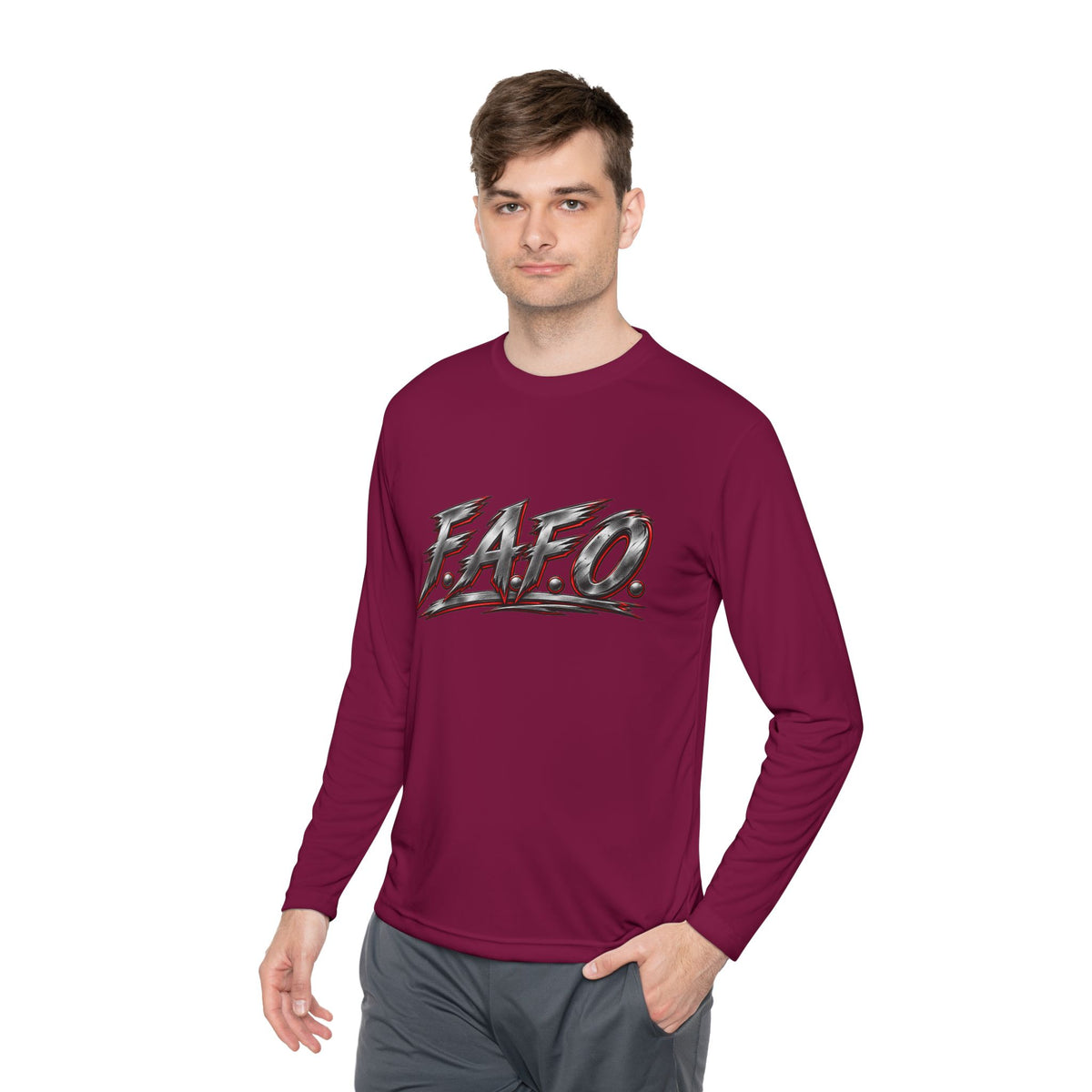 Long Sleeve Tee — 'F.A.Q.' Front / 'Team Harded' Back Graphic